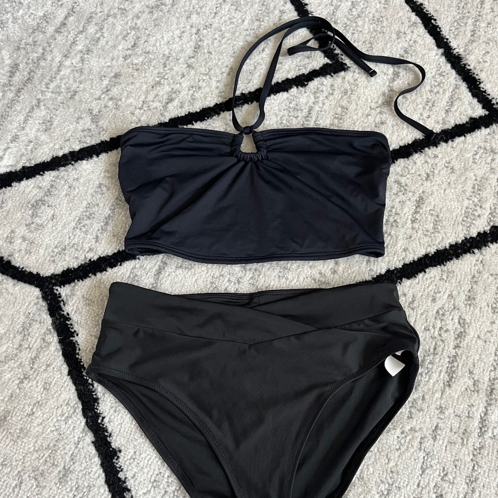 NEW Banana Republic and On bikini tankini black medium